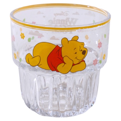 高颜值玻璃竖纹杯卡通好看杯子