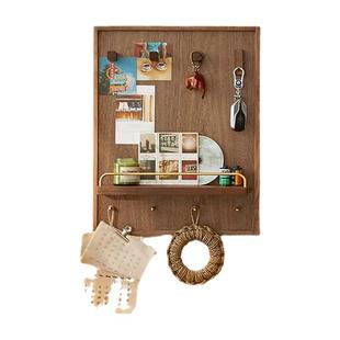 木述电表箱盒遮挡装饰画横竖款配电闸箱挂画遮丑开门式实木置物架