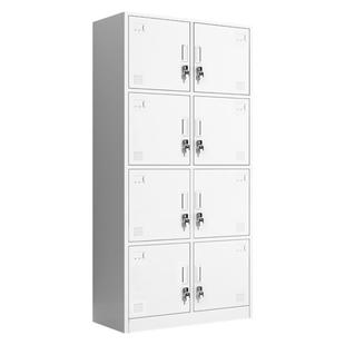 钢制员工铁皮柜八门更衣柜职员宿舍双门换衣柜带锁储物柜鞋柜柜子