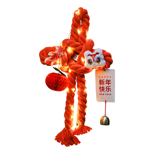 2026马年新年装饰中国结万字结门挂入户门把手挂件春节过年布置