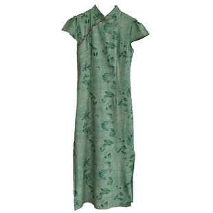 Kerry长裙 丹青新中式碎花改良旗袍女夏开春绝美小个子国风连衣裙