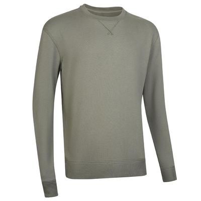 迪卡侬圆领法式磨圈领口运动衫