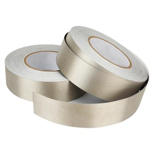 双面导电布胶带导电布料触屏屏蔽防辐射抗干扰按键遥控手机触屏维修导电胶布银灰色平纹