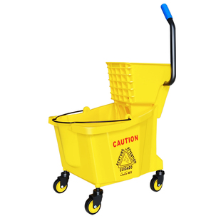 白云超宝B-040-加厚榨水车大号保洁车酒店保洁墩布拖把挤水桶清洁