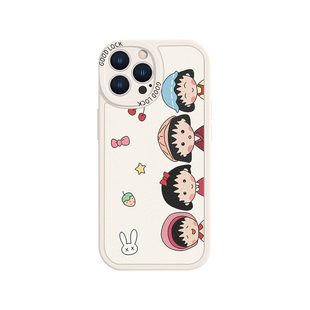 新款适用苹果16手机壳15PROMAX防摔12mini女高级13硅胶iphonexr全包8plus/14/支架软保护套7腕带多个小丸子紫