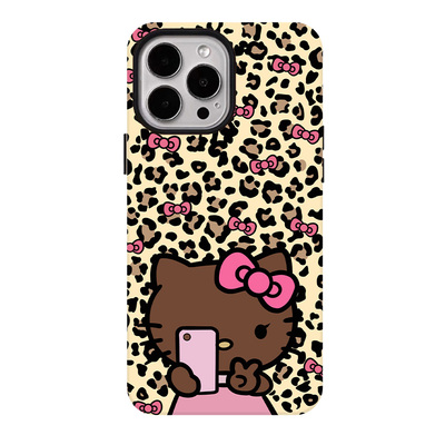 豹纹小猫磁吸防摔手机壳