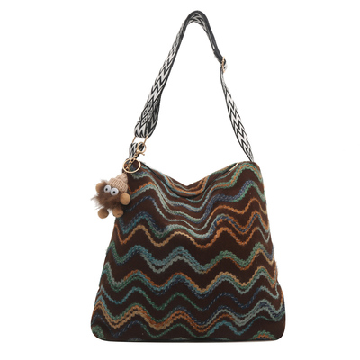 麦瑞雅通勤大容量帆布水桶托特包