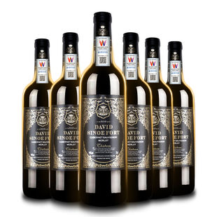 干红葡萄酒14度葡萄酒红酒法国进口正品红洒一箱6支装整箱酒试饮