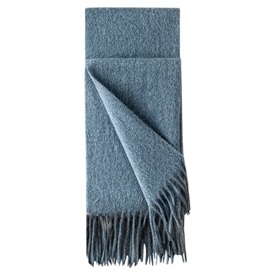 HR赫莲娜羊毛蓝色围巾围巾女款