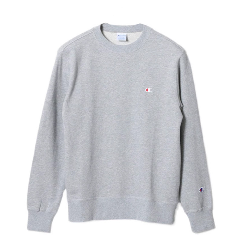 Champion 日版胸前草写logo休闲情侣街头圆领长袖卫衣C3-H004-070