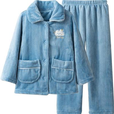 红豆法兰绒家居服秋冬保暖