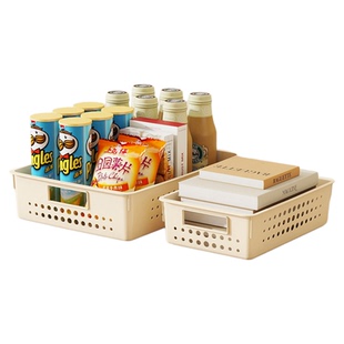 零食杂物收纳箱家用塑料箱玩具厨房整理筐橱柜置物篮子桌面置物箱