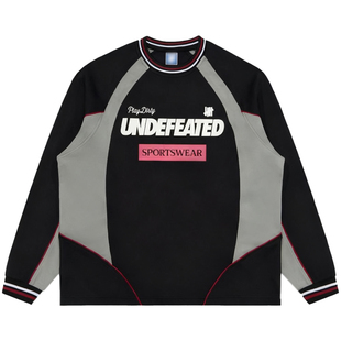 五道杠HIAUTO UND秋冬圆领套头男女情侣冰球服撞色设计卫衣外套