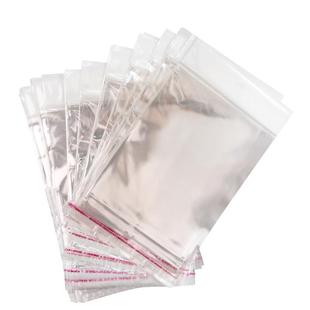 OPP卡头袋透明塑料自封袋高清自粘饰品卡套吧唧配件包装袋子加厚