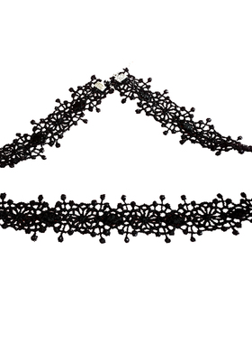 925纯银黑色choker链网红日项圈