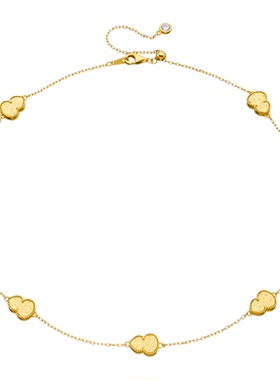 AHCHOO 静奢百搭碎冰冰手工葫芦项链S925纯银爆闪福禄锁骨链送礼