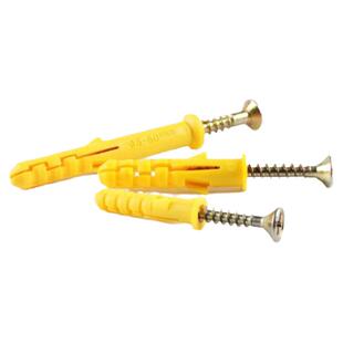 高品质袋装小黄鱼塑料膨胀螺丝管尼龙胶塞配钉子胶粒美固钉6mm10m