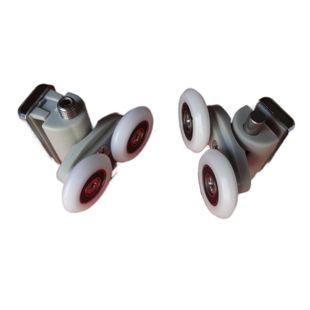 老式浴室淋浴房移门滑轮配件淋浴吊轮圆弧门滑轮滚轮通用型双滑轮