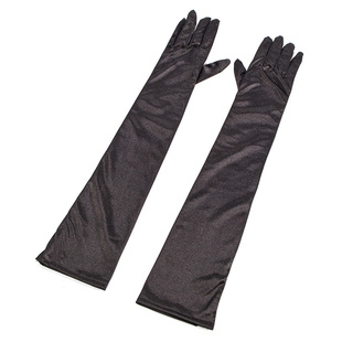 弹性丝光时尚百搭复古长款手套舞台配饰新娘结婚拍照礼服防晒袖套