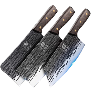 龙泉菜刀正品家用刀具厨房套装切肉刀厨师专用锻打切片刀砍骨头刀