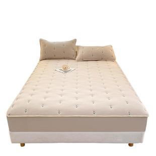 加厚夹棉床笠罩单件2025新款四季通用宿舍单人防滑隔脏床垫保护罩