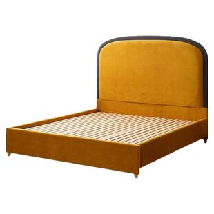 法式复古布艺床现代简约主卧双人床高端大气软包床公主床中古婚床