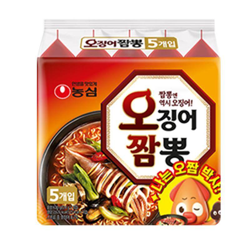 韩国进口农心鱿鱼海鲜拉面泡面煮面速食辣味方便面夜宵官方旗舰店