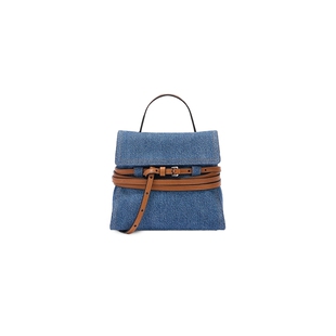 【全新上市】moschino/莫斯奇诺26早秋 女士Tie Me牛仔布手提包