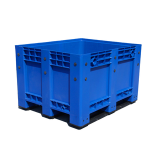 DM塑料卡板箱鱼缸养鱼移动叉车托盘物流周转箱可加轮封闭式卡板箱