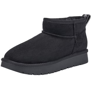 热风加绒雪地靴女鞋2025年冬季新款加厚保暖短筒靴户外复古棉鞋