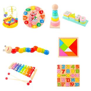 婴儿童启蒙益智八音琴木质敲击小木琴1-2-3周4岁男女早教宝宝玩具