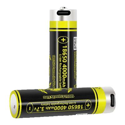 全新18650锂电池3.7V大容量4000mAh强光手电筒USB充电电池