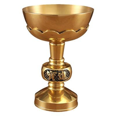 招财供佛纯铜油灯信扬