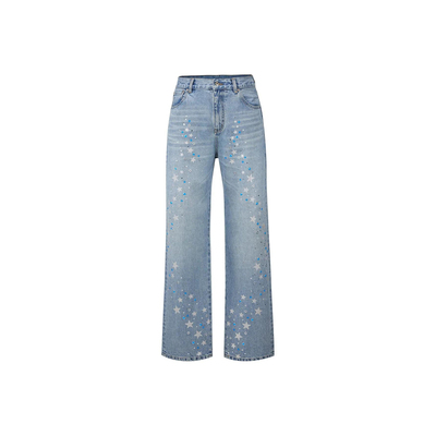 GOODBRAND亮片星星烫钻牛仔裤