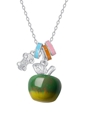 vana变色苹果项链纯银女吊坠圣诞