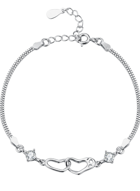 顺庆银楼足银S990灿心项链女款