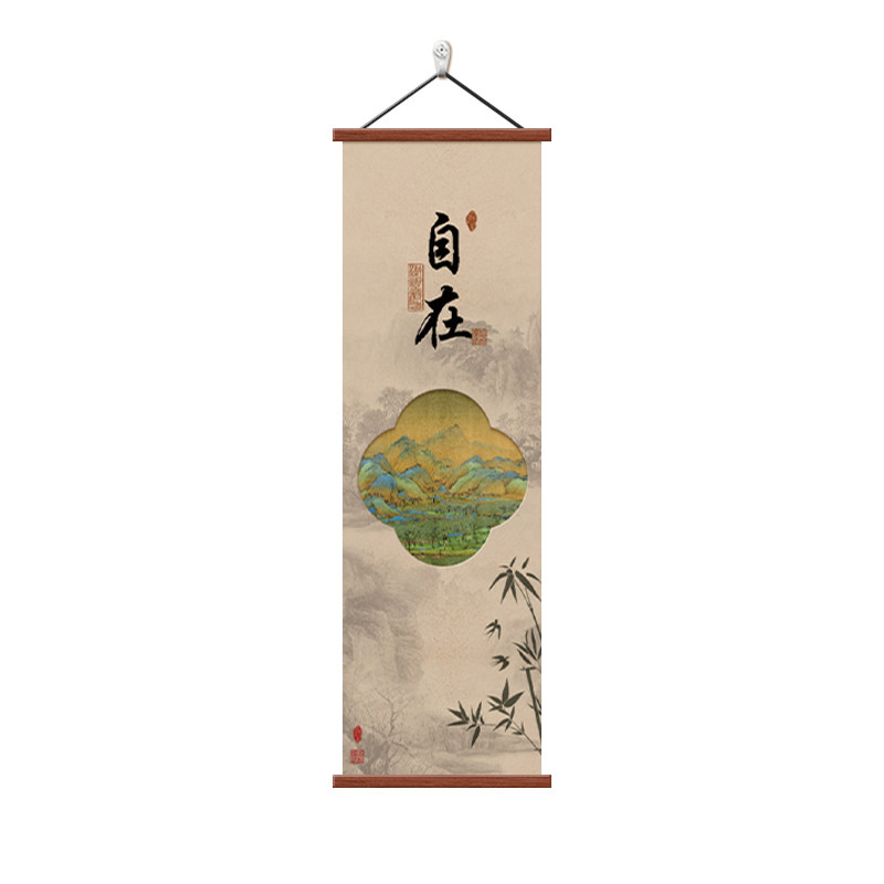 宋代美学竖版玄关走廊装饰画