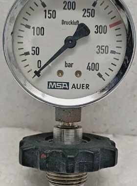 MSA AUER Pressure Testing Gauge Breathing Cylinder 0 To 400