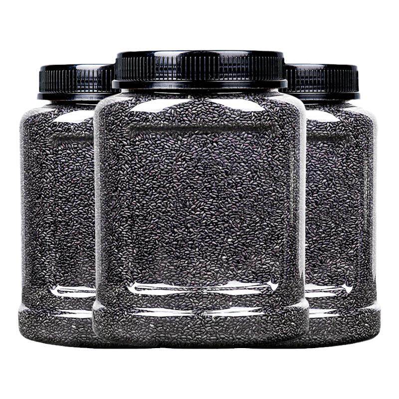 炒熟黑芝麻新货即食罐装免洗农家炒熟芝麻粒杂粮打豆浆非特级3斤