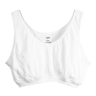 AB内衣文胸无钢圈中老年全棉妈妈薄款加肥加大码背心式胸罩S902