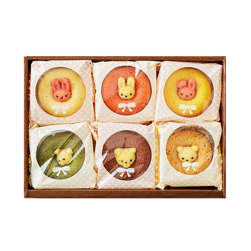 日本直邮可爱小兔子礼盒6枚零食