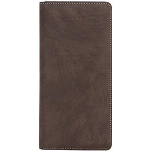 ELLE HOMME复古风真皮钱包大容量男士长款钱夹多卡位头层牛皮票夹