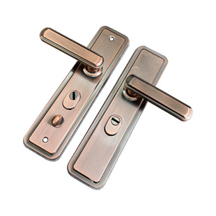 入户门把手木门防盗门通用型多功能双弹簧设计不锈钢面板拉手