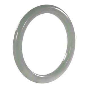 和合玉器和田玉青白玉圆条手镯山料晴水少女款玉镯玉石镯女58.44