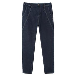 流石男装秋装宽松锥形牛仔布牛仔裤男士新款春季简约直筒休闲长裤