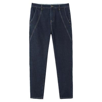 流石男装宽松小脚牛仔裤直筒长裤