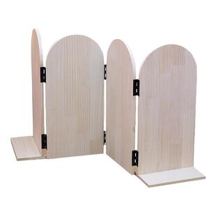 复古矮屏风宠物店卧室阳台马尔济斯实木隔断布景置景拍照整装发货