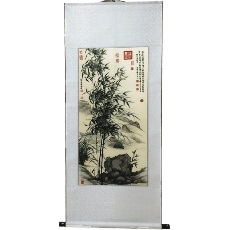 非遗手工刺绣汉绣黄鹤楼卷轴挂画