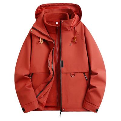 冲锋衣外套女款2024秋冬新款潮三合一可拆卸防风防水加厚登山服男