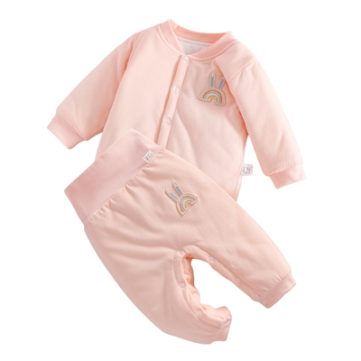 【夹棉高腰】女宝宝冬装套装秋冬